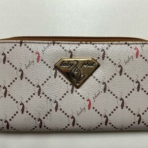 Baby Phat White and Brown Patterned Wallet